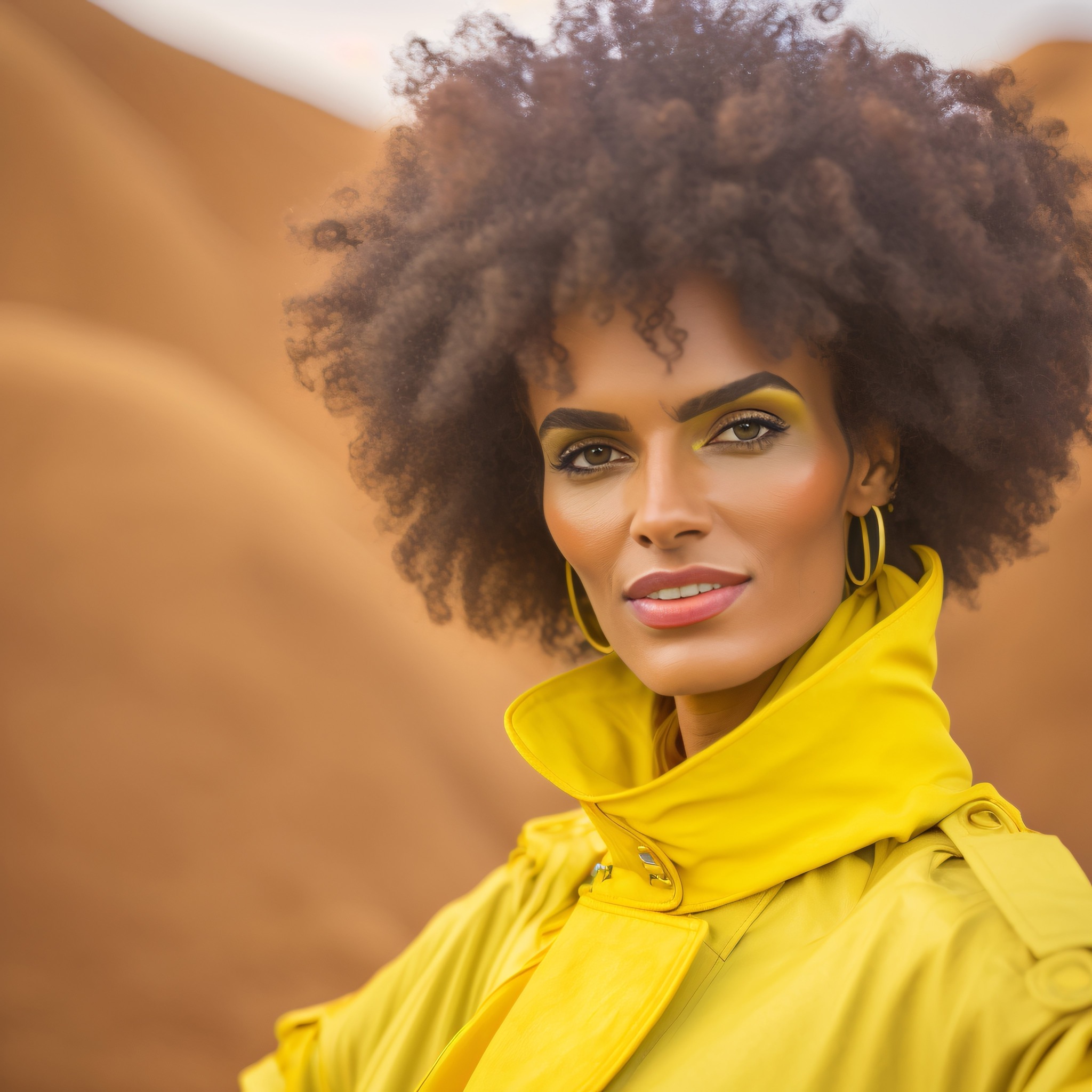 Free Image Colorful Desert A Portrait Of A Woman Against A Desert