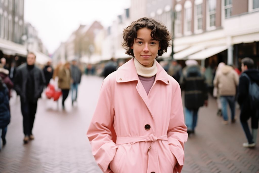 Street portrait of a woman in Amsterdam