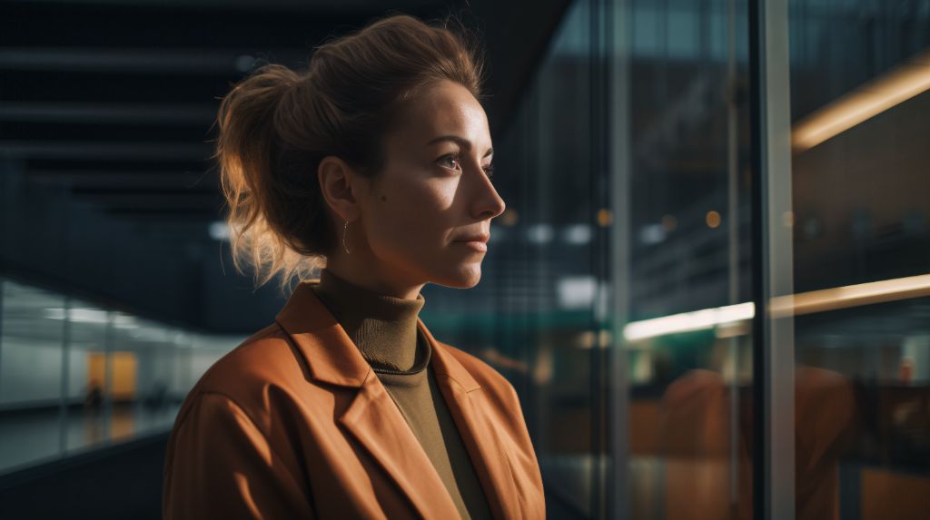 Female startup entrepreneur in office portrait