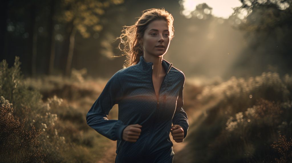 Woman exercising in nature