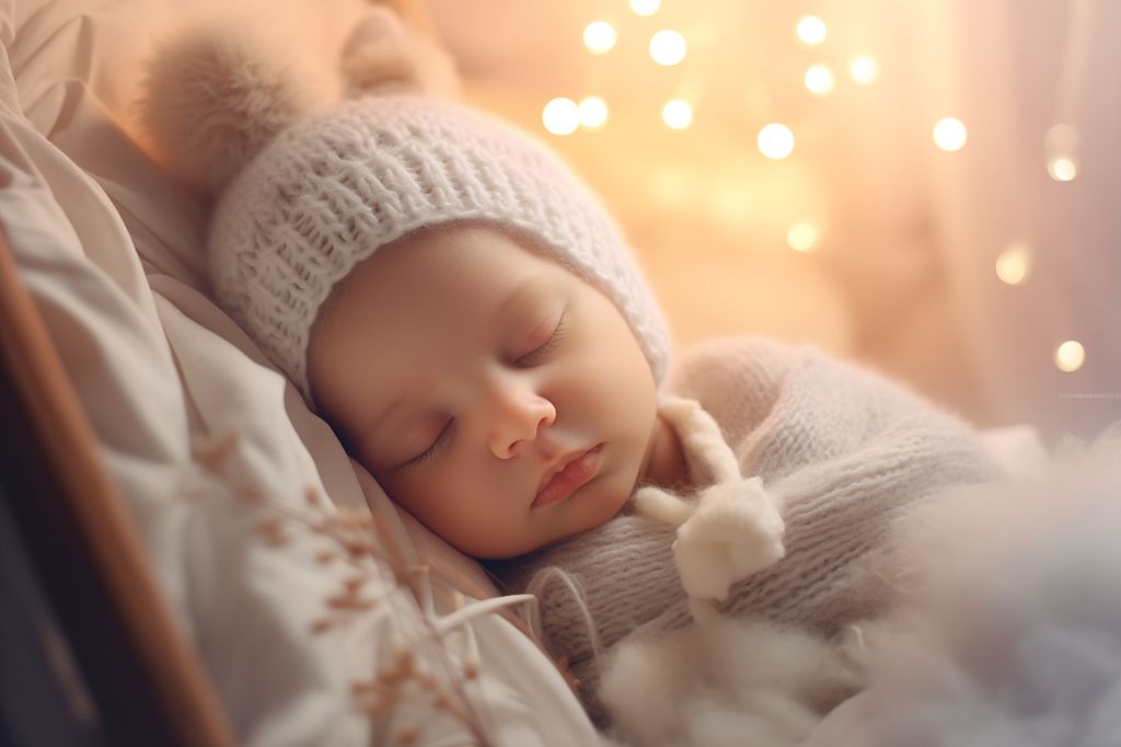 Newborn's innocence: tender slumber in nursery