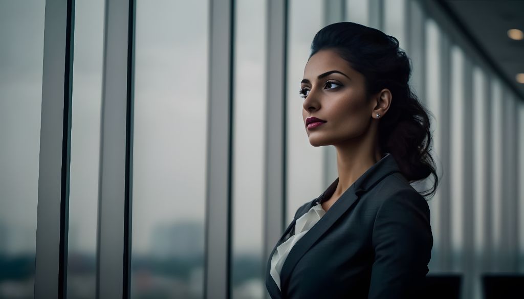 Confidence at Work: Indian Woman in Business Attire