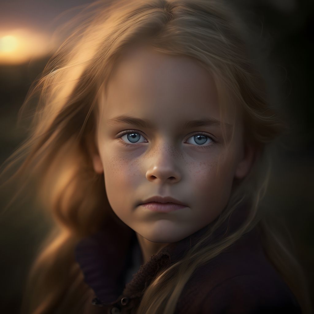 Swedish Girl in Sun Backlight: A Close-Up Portrait