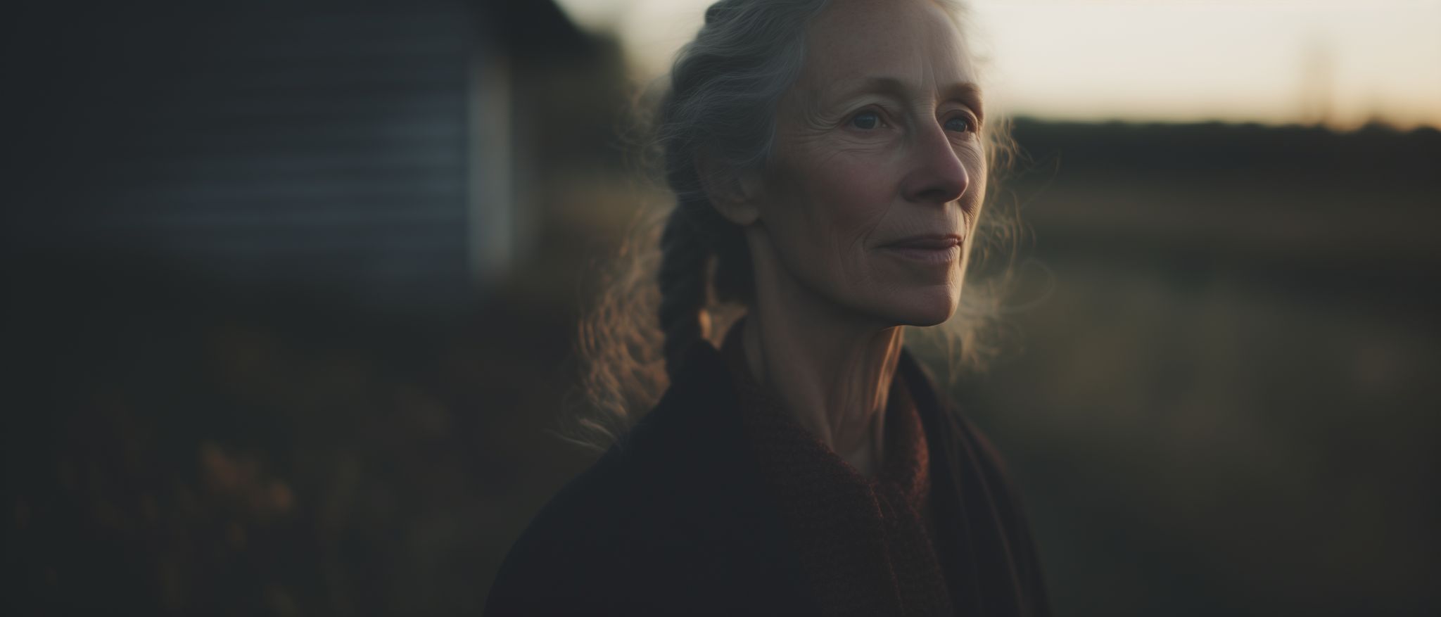 Free image: Golden hour portrait of woman at farm - cinematic depth of ...