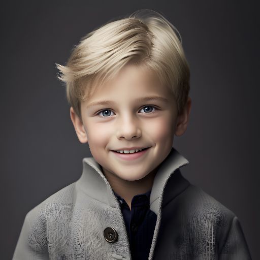 Portrait of a blond child
