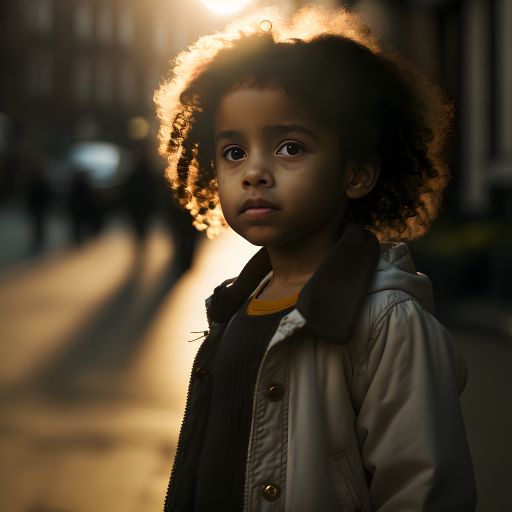 Portrait of a kid on the streets of London