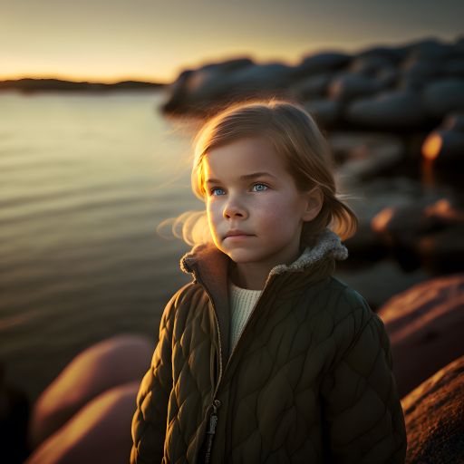 Girl at the Swedish Coast
