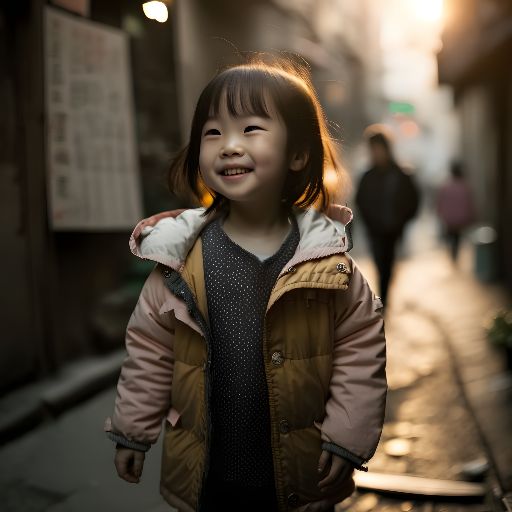 Asian girl on the streets of Taipei