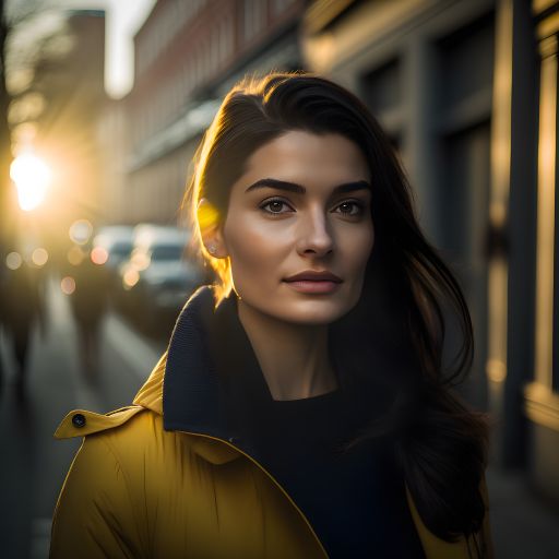 Portrait of a woman walking on the street