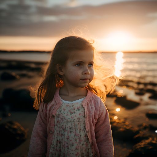 Swedish Coastal Sunset Portrait