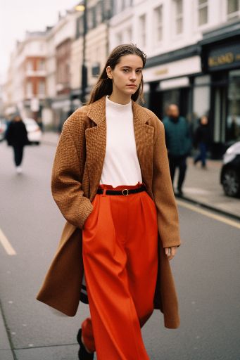 Woman in london - high fashion shot with cinematic feel
