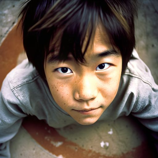Photo portrait of a 12 years old Asian boy