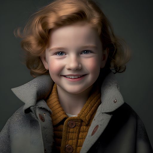 Studio portrait of a child smiling