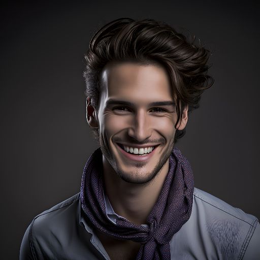 Man smiling in gray studio headshot