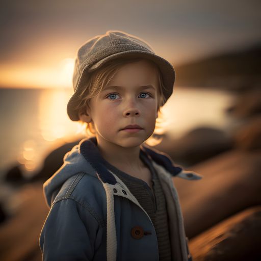 Swedish Seaside Stroll: A Cute Kid's Portrait