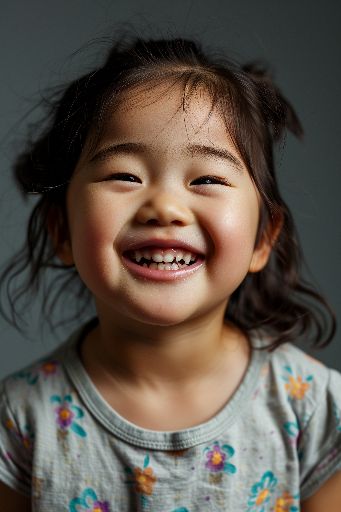 happy child studio portrait