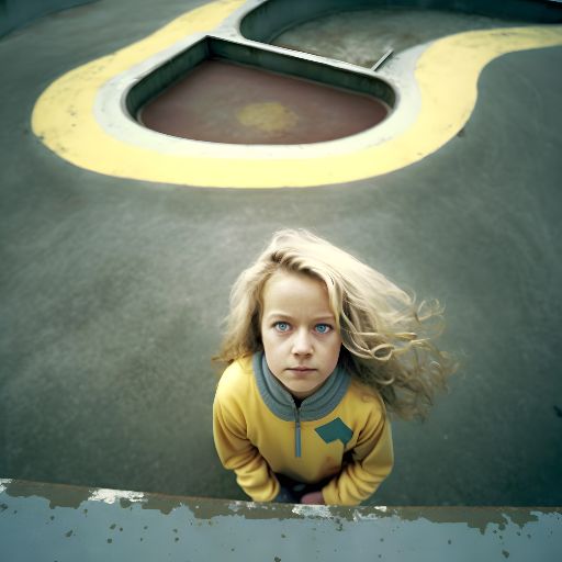 Portrait of 6-year-old girl playing at playground