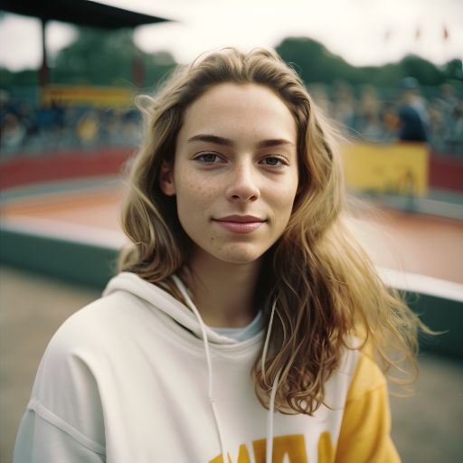 Photo portrait of a happy 18 years old teenage girl at skate park