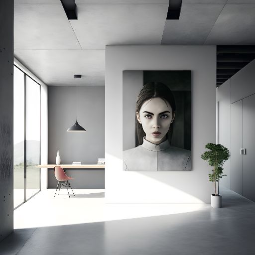 Painting mockup in modern living room