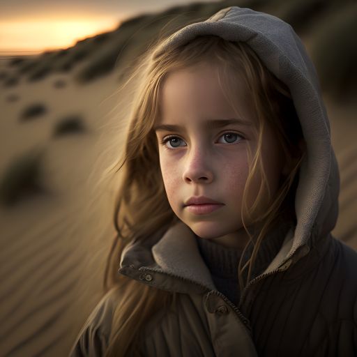 A Young Child in the Dunes