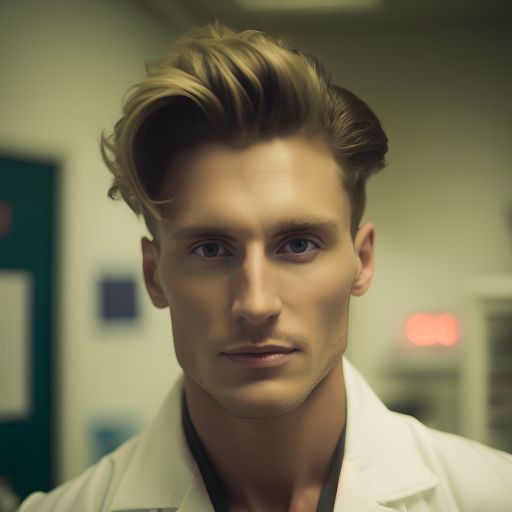 Close-up portrait of young medical professional