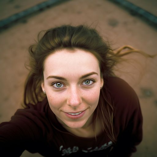 Photo portrait of a woman from above 21 years