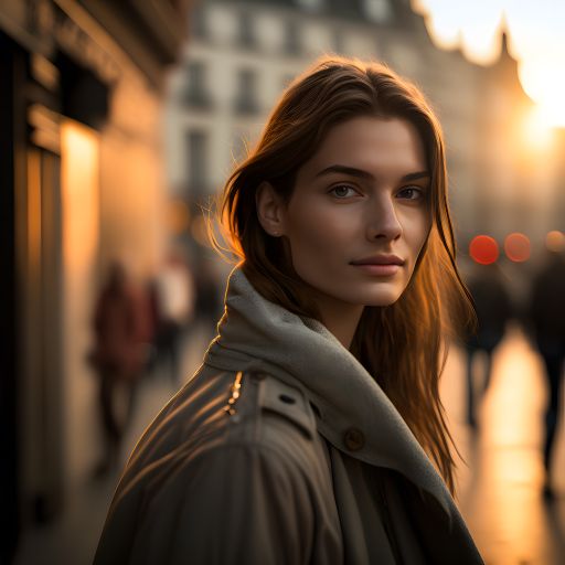 Portrait of a Woman Walking the Streets of Paris