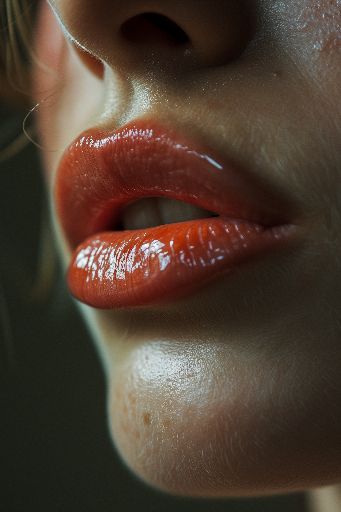 Close-up shot of female lips