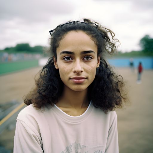 close-up portrait of teenage girl