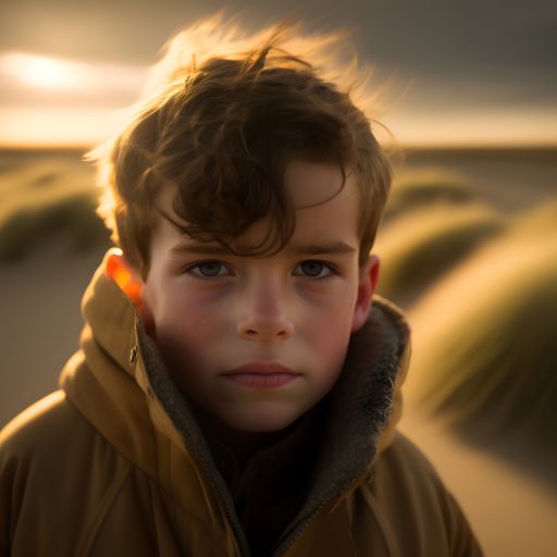 Kid Walking at the Dunes in the UK - Portrait