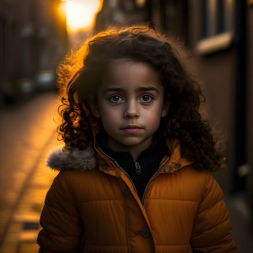 Street Portrait of a Cute Kid