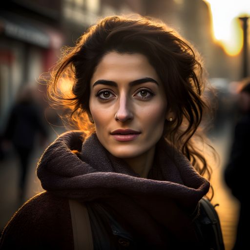 Portrait of a Woman in a on the Streets