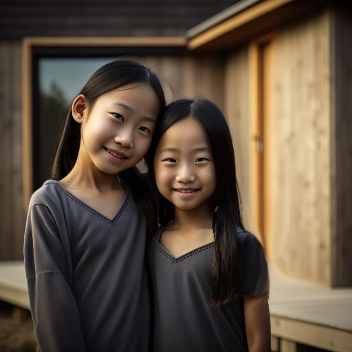 Two sisters at home
