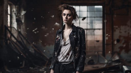 Industrial: contrasting textures in edgy fashion