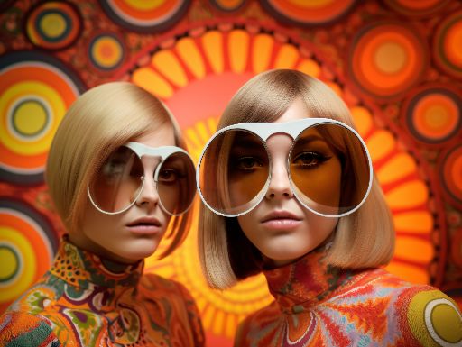 Groovy 60's fashion shoot with bold accessories