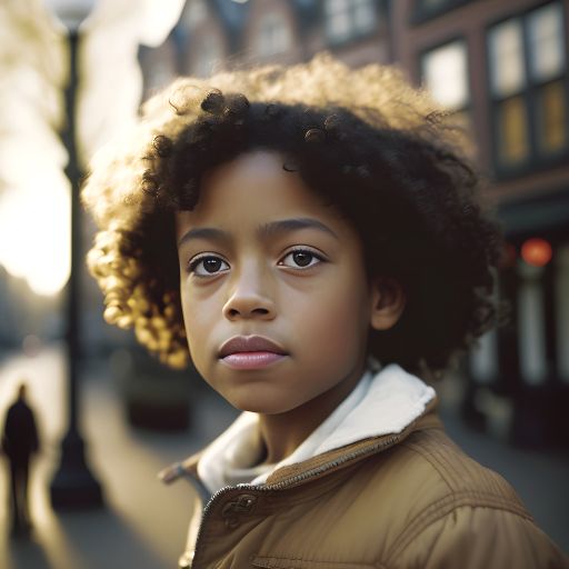 Dreaming of the City: A Soft Focus Portrait of a Young Kid