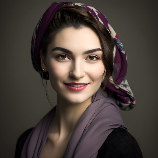 Studio portrait of a Turkish woman