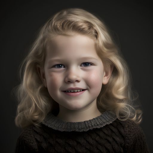 Portrait of a child against a gray background