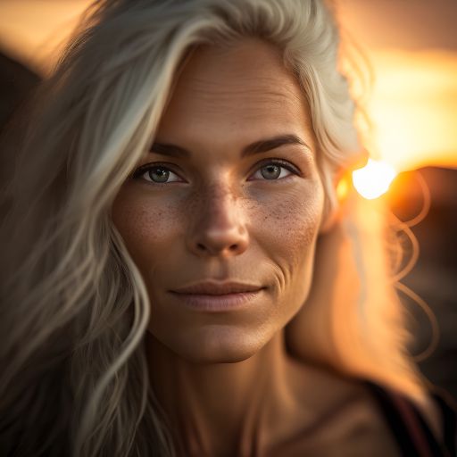 Swedish Woman in Her 30s at the End of a Sunny Day in Sweden