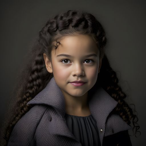 Studio portrait of child on gray background