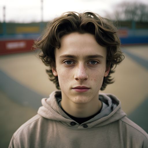 Portrait of a teen at skate park