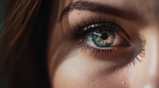 close up of woman eye shot