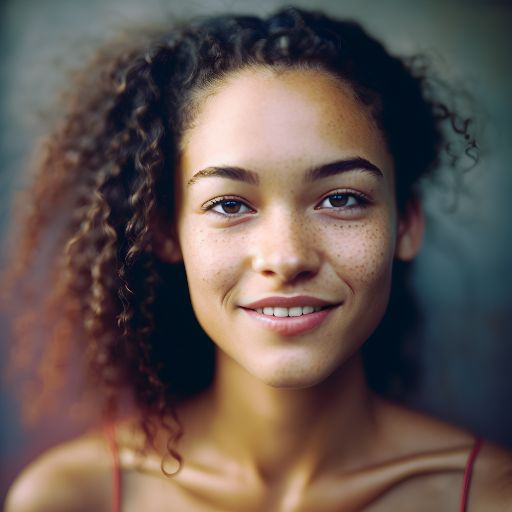 close-up portrait of a teen girl smiling