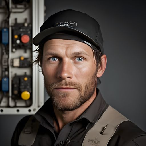 Portrait of electrician wearing a hat