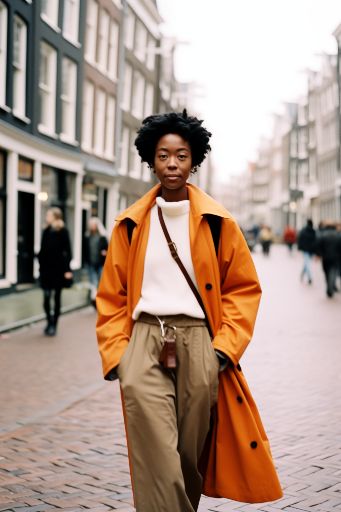 Woman on the streets of Amsterdam