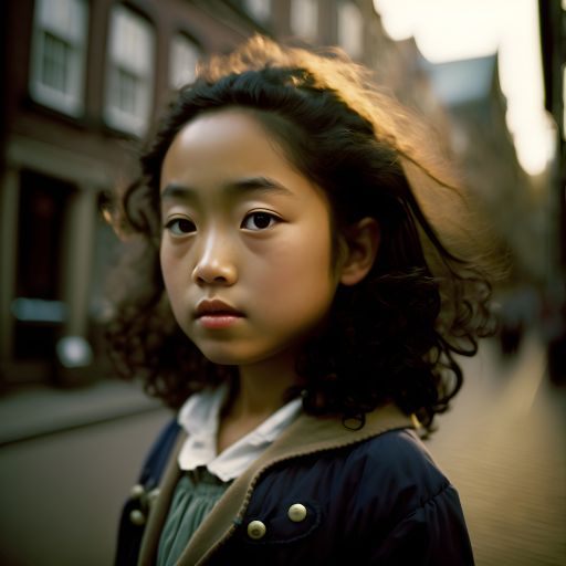 Portrait of a Japanese girl in Amsterdam on a sunny day