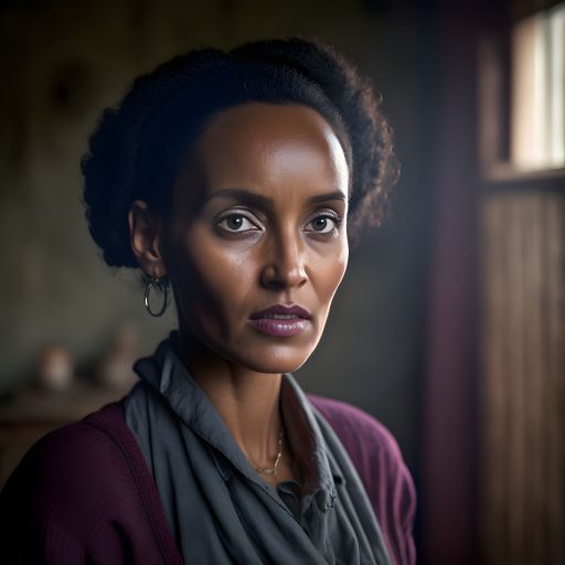 Ethiopian Woman at Home: A Blurry Portrait