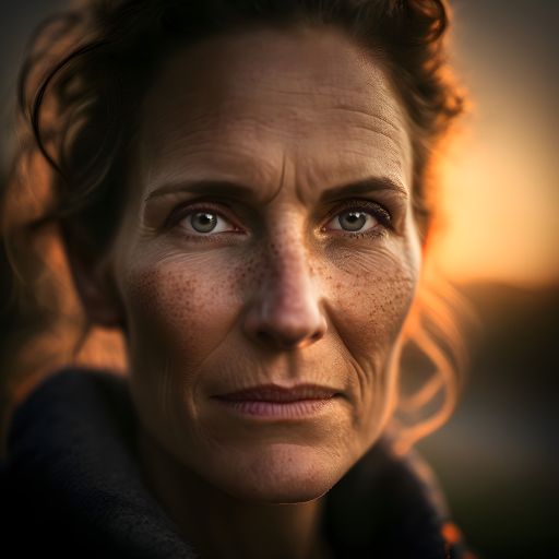Glow of the Dutch Countryside: A Cinematic Portrait of a Beautiful 40-Year-Old Woman