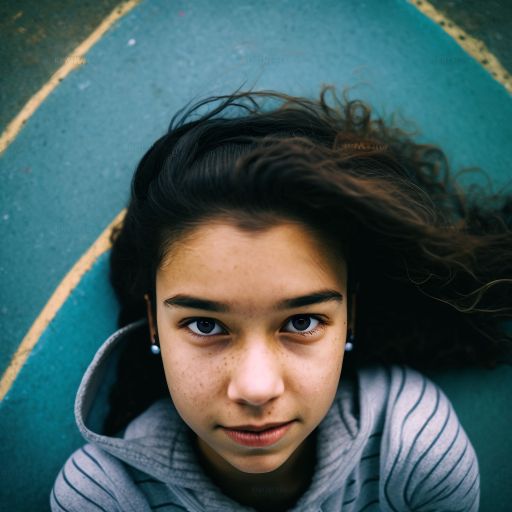 Portrait of 16yo girl at skate park