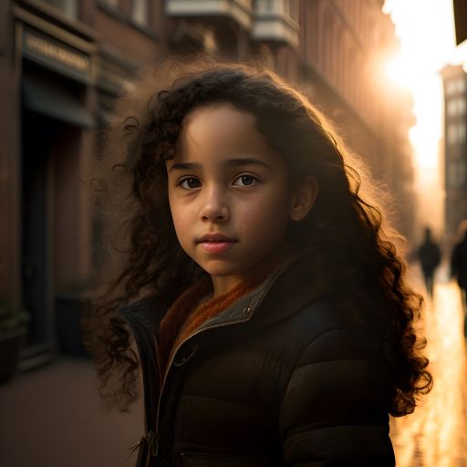Street Portrait of a Cute Kid